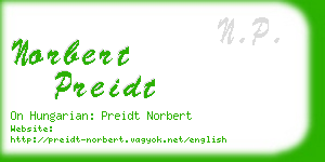 norbert preidt business card